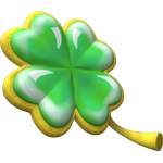 Green four-leaf clover